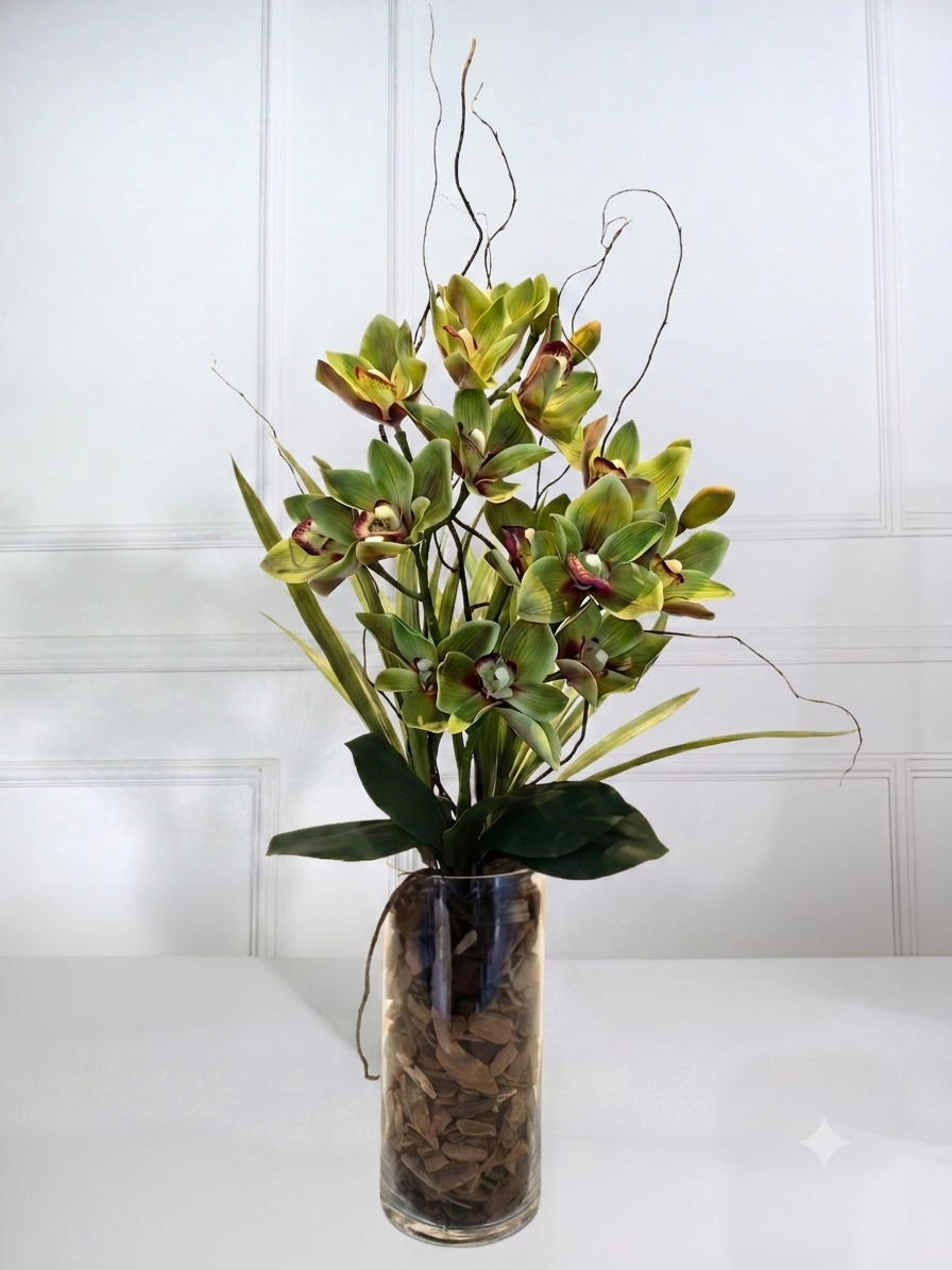 Arranjo Permanente Cymbidium Tall Verde