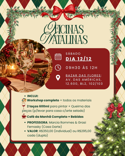 Ingresso INDIVIDUAL Pintura Taças Natal - 12/12 (Sábado)