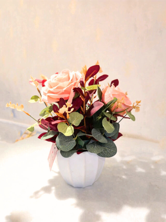 Arranjo Rosas e Eucaliptos (P)