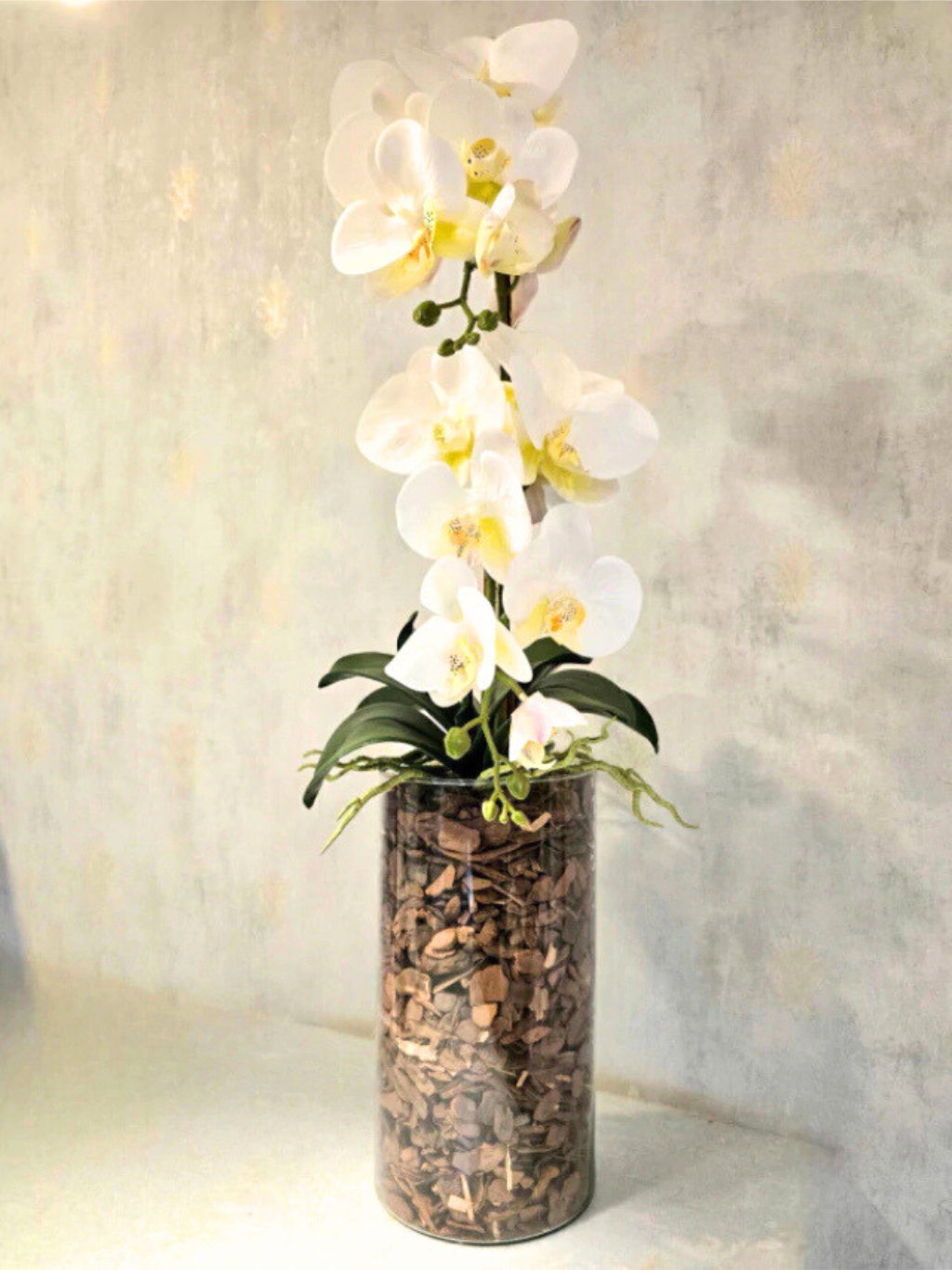 Arranjo de Orquídeas Athena (Branco)