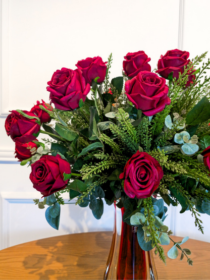 Arranjo Rosas Vermelhas (Murano)