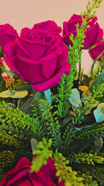Arranjo Rosas Vermelhas (Murano)