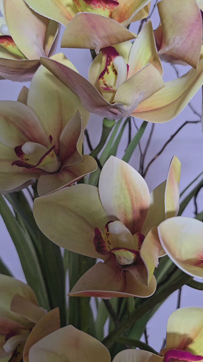 Arranjo Permanente Cymbidium Tall Amarela